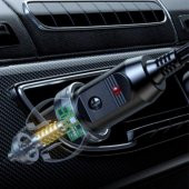 Coofbe Basınç Göstergeli Led Işıklı Taşınabilir Araç Lastik Pompası Araç Lastik Kompresörü 12V - 5