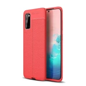 Smcase Samsung Galaxy S20 Ultra Kılıf Deri Dokulu Silikon - 4
