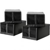 IKEA Skubb 4lü Ayakkabı Kutusu - SİYAH - 1
