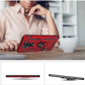 Smcase Xiaomi Redmi Note 9 Kılıf Vega Yüzüklü Tank Silikon - 6