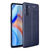 Smcase Oppo Reno4 Kılıf Deri Dokulu Silikon  Tam Kapatan Ekran Koruyucu thumbnail 3