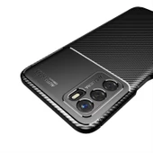 Smcase Oppo A16 Kılıf Kamera Korumalı Negro Karbon Silikon  Nano Ekran Koruyucu thumbnail 6