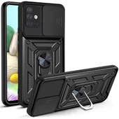 Smcase Samsung Galaxy A31 Kılıf Kamera Korumalı Yüzüklü Tank Pars Silikon - 6