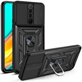 Smcase Xiaomi Redmi 9 Kılıf Kamera Korumalı Yüzüklü Tank Pars Silikon - 2