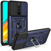 Smcase Xiaomi Redmi 9 Kılıf Kamera Korumalı Yüzüklü Tank Pars Silikon - 6