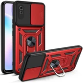 Smcase Xiaomi Redmi 9A Kılıf Kamera Korumalı Yüzüklü Tank Pars Silikon - 2