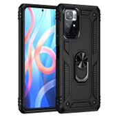 Smcase Xiaomi Poco M4 Pro 5G Kılıf Vega Yüzüklü Tank Silikon - 9