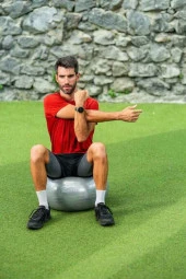 Slazenger Gymball 55cm Gri (Pompa Dahil) Pilates Topu - 7