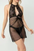 Phevos Dantel Detaylı Göğüs Dekolteli Gecelik Takım-20901 thumbnail 11