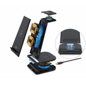 Polham 15W Kablosuz Şarj Cihazı Apple iWatch AirPods Şarj Standı Huawei Xiaomi Samsung İphone Şarj thumbnail 3