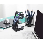 Polham 15W Kablosuz Şarj Cihazı Apple iWatch AirPods Şarj Standı Huawei Xiaomi Samsung İphone Şarj thumbnail 6