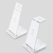 Coofbe 15W Kablosuz Şarj Cihazı Apple iWatch Şarj Standı Huawei Xiaomi Samsung İphone Şarj - 8