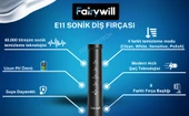 Fairywill E11 Sonic Şarj Edilebilir Diş Fırçası 5 Farklı Temizleme Modu + 8 Yedek Başlıklı Seyahat Kiti - 3
