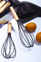 Bambu Saplı Silikon Çırpıcı & Siyah Çırpıcı & 1 Adet - 2