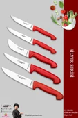 Lazbisa Silver Serisi Mutfak Bıçak Seti Et Ekmek Sebze Meyve Bıçağı 5 Li Set Günlük Kullanım ( Mtf-016) thumbnail 1