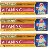 Nutraxin Vitamin C D Ve Çinko Üçlü Etki 15 Efervesan Tablet 3 ADET - 1