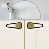 Pırlanta Mobilya Çekmece Mutfak Dolap Dolabı Kapak Kulpu Kulbu Mat Siyah Gold Sert Plastik Kulpları thumbnail 3