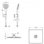 Artema Root Square Krom Ankastre Duş Seti, 6 Parça, A49280 - 4