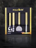 POLOCHEF PROLİNE PASLANMAZ ÇELİK SOYACAK SET GOLD - 1