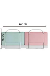 RevuBaby 100 Cm Yatak Bariyeri Bebek Ve Çocuk Korkuluğu Güvenlik Bariyeri Koruma Bariyeri Pink-pembe - 5