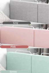 RevuBaby 100 Cm Yatak Bariyeri Bebek Ve Çocuk Korkuluğu Güvenlik Bariyeri Koruma Bariyeri Yeşil Pembe - 6