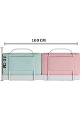 RevuBaby 100 Cm Yatak Bariyeri Bebek Ve Çocuk Korkuluğu Güvenlik Bariyeri Koruma Bariyeri Grey - 4