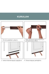 RevuBaby Kapı Altı Rüzgar Önleyici Isı Yalıtım Süngeri Eşik Altlığı Stoper Rüzgarlık Toz Soğuk 2adet Beyaz - 4