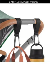 RevuBaby Puset Kancası Bebek Arabası Askı Aparatı 2 Adet Metal - 1