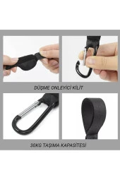 RevuBaby Puset Kancası Bebek Arabası Askı Aparatı 2 Adet Metal - 3