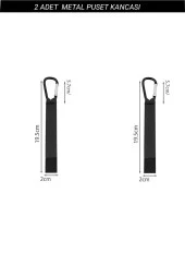 RevuBaby Puset Kancası Bebek Arabası Askı Aparatı 2 Adet Metal - 4