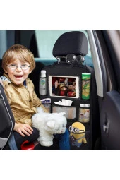 Araba Koltuk Arkası Eşya Düzenleyici Organizer Koltuk Arkası Koruyucu Tablet Cepli 2adet - 5