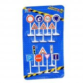 Kartelada Trafik İşaretleri Seti 14 Parça - 1