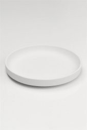 Dik Kenarlı (Step) Tabak 24 cm | Seramik Bisküvi (Ham Ürün) - 1