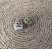 Okey Zar ikili Doğal Onix Taşı 1.5 cm Oyun Taş Dekoratif Obje - 2