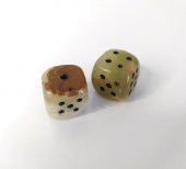 Okey Zar ikili Doğal Onix Taşı 1.5 cm Oyun Taş Dekoratif Obje - 3