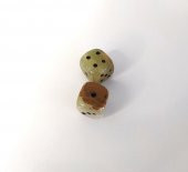 Okey Zar ikili Doğal Onix Taşı 1.5 cm Oyun Taş Dekoratif Obje - 4