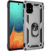 Smcase Samsung Galaxy A91 Kılıf Vega Yüzüklü Tank Kapak thumbnail 5
