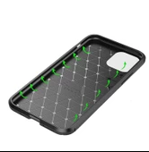 Smcase iPhone 12 Kılıf Negro Karbon Silikon Nano Ekran Koruyucu - 11