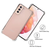 Smcase Samsung Galaxy S21 Plus 5G Kılıf Darbe Korumalı Silikon  Nano Ekran Koruyucu - 3
