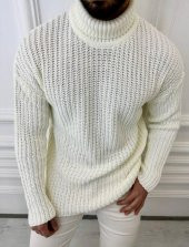 Kazak Tüylenmez Triko Boğazlı Erkek Kazak Balıkçı Yaka Kazak - 7