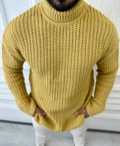 Kazak Tüylenmez Triko Boğazlı Erkek Kazak Balıkçı Yaka Kazak - 11