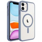 Apple iPhone 11 Kılıf Wireless Şarj Özellikli Zore Krom Magsafe Silikon Kapak - 6