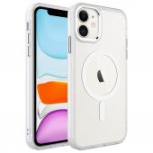 Apple iPhone 11 Kılıf Wireless Şarj Özellikli Zore Krom Magsafe Silikon Kapak - 8