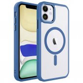 Apple iPhone 11 Kılıf Wireless Şarj Özellikli Zore Krom Magsafe Silikon Kapak - 12