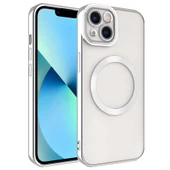 Smcase iPhone 13 Kılıf Kamera Korumalı Manyetik Wiriless Destekli Lazer Setro Silikon - 3