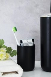 Banyo Aksesuar Seti, Çöp Kovası Seti Siyah - 4