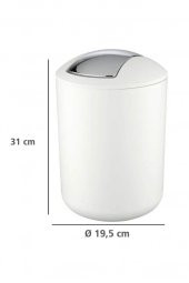 Banyo Aksesuar Seti, Çöp Kovası Seti Beyaz - 4