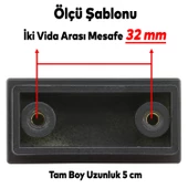 Monte Düğme Çekmece Dolap Dolabı Kapak Kulpu Kulbu Plastik Mat Siyah Kulpları 32 Mm Mobilya Mutfak thumbnail 3