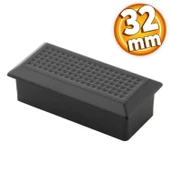 Monte Düğme Çekmece Dolap Dolabı Kapak Kulpu Kulbu Plastik Mat Siyah Kulpları 32 Mm Mobilya Mutfak thumbnail 1