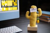 Kayigo Woody Krem Üçlü Ofis  Seti - Sarı Cactus - 1